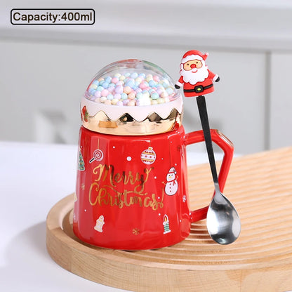 Christmas Ceramic Mugs | Santa, Elk & Snowman Coffee Cups | Festive Hot Chocolate & Gift Mug Collection