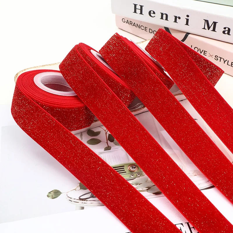 5 Metre Red Christmas Ribbon – Festive Decorative Ribbon for Trees, Gifts & Crafts