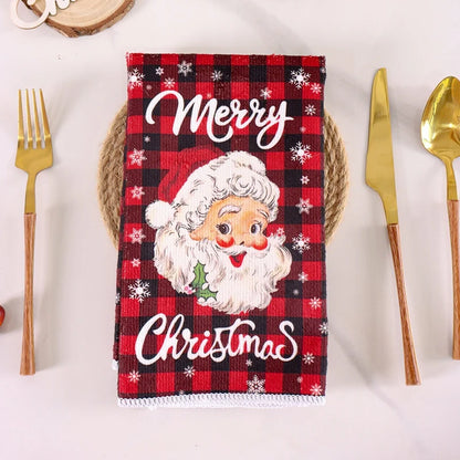 2pcs Christmas Kitchen Towels – Santa Claus Dish Towels for Home, Xmas & Holiday Décor