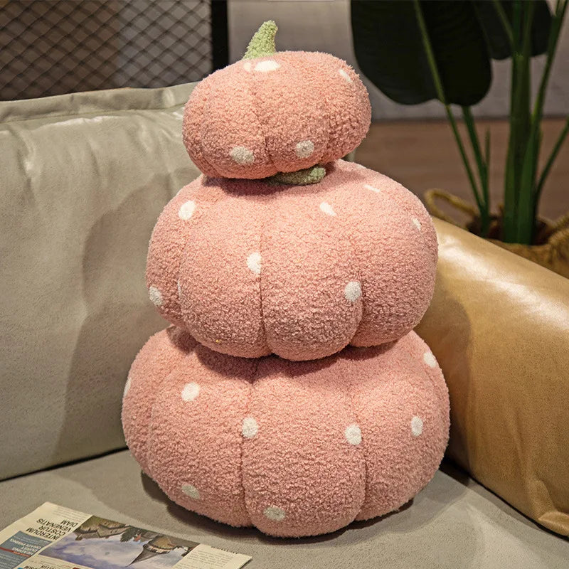 Large Halloween Pumpkin Plush Pillow – Soft Stuffed Pumpkin for Holiday & Seasonal Home Décor