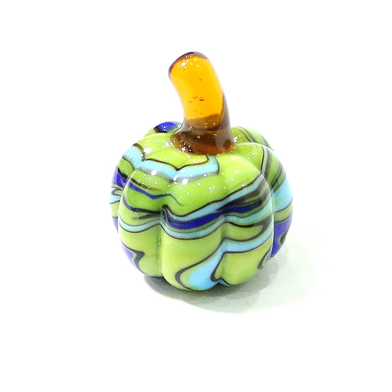 Mini Glass Pumpkin Figurines – Cute Halloween Table Ornaments, Autumn Home & Party Decorations