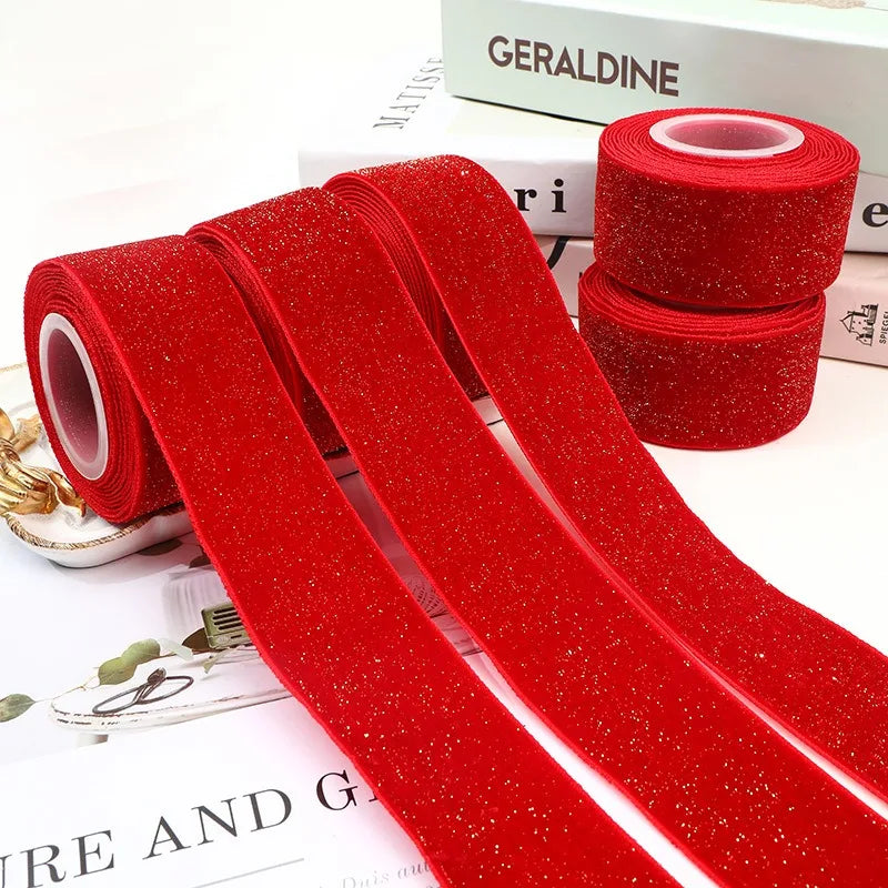 5 Metre Red Christmas Ribbon – Festive Decorative Ribbon for Trees, Gifts & Crafts