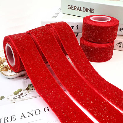 5 Metre Red Christmas Ribbon – Festive Decorative Ribbon for Trees, Gifts & Crafts