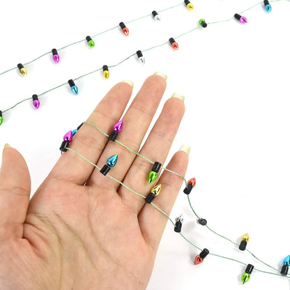 5 Metre Colourful Christmas Bulb Garland – Festive Non-LED String for Trees, Homes & Crafts