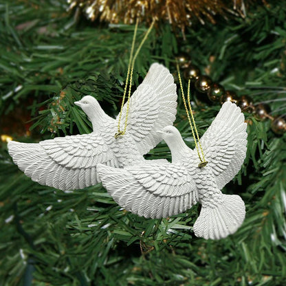 Friendship Doves Christmas Ornament Set | Home Alone 2 Inspired Resin Tree Decoration