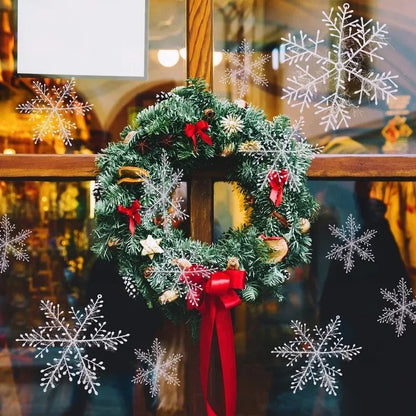 Artificial White Snowflake Christmas Ornaments | Hanging Tree & Home Decorations