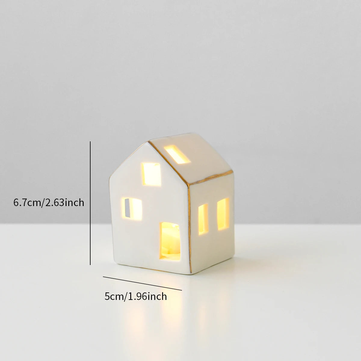 Ceramic Glowing Christmas Snow Houses | Cosy Light-Up Holiday Ornaments
