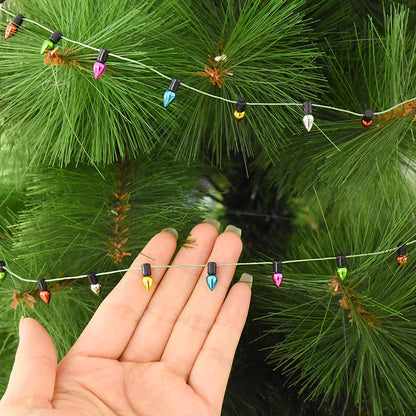 5 Metre Colourful Christmas Bulb Garland – Festive Non-LED String for Trees, Homes & Crafts
