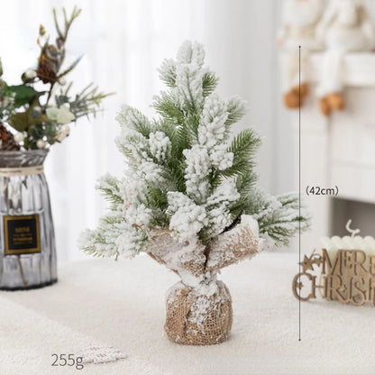 Nearly Natural Snow Flocked Artificial Christmas Tree – Decorative Tree with 30 LED Lights