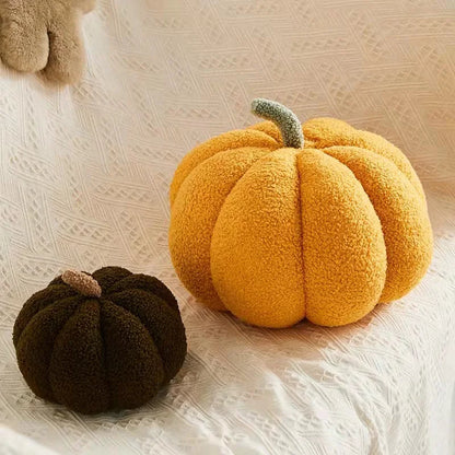 Large Halloween Pumpkin Plush Pillow – Soft Stuffed Pumpkin for Holiday & Seasonal Home Décor