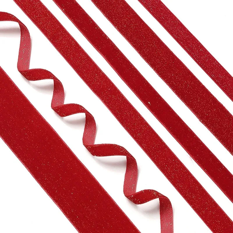5 Metre Red Christmas Ribbon – Festive Decorative Ribbon for Trees, Gifts & Crafts