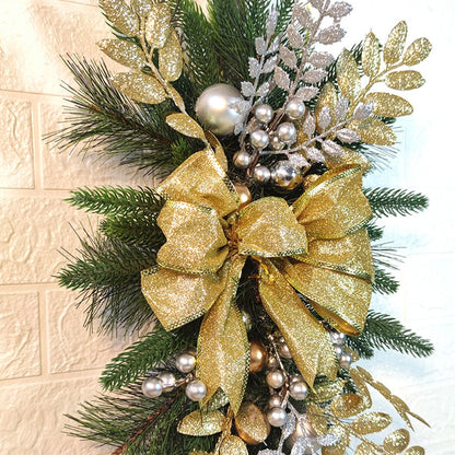 Christmas Wreath Garland – Festive Door or Window Decoration with Optional LED Lights