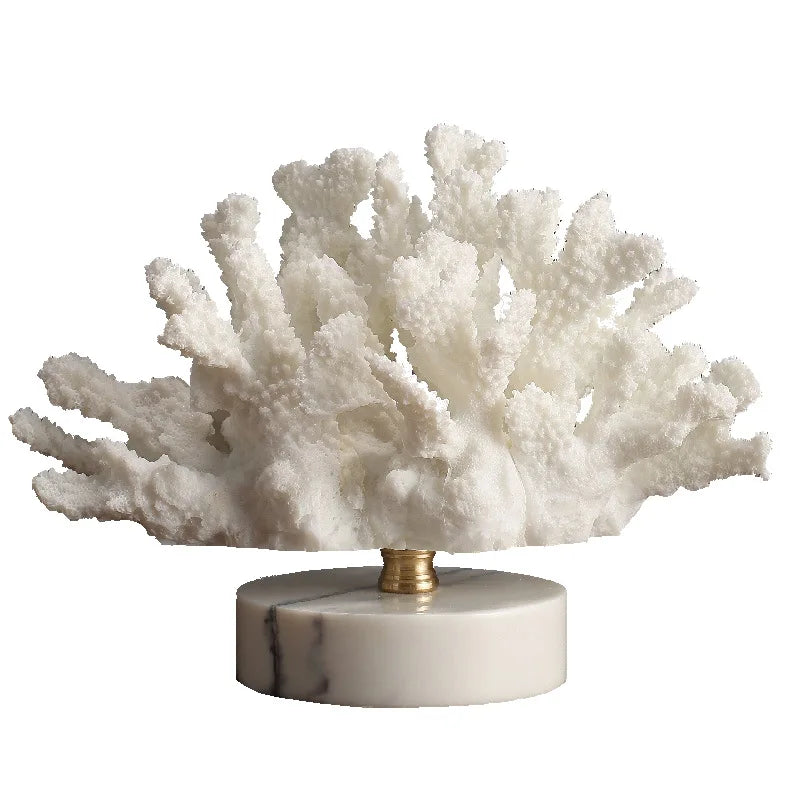 Luxury Imitation Coral Ornament & Vase – Crystal, Glass & Resin Ocean-Inspired Home Décor