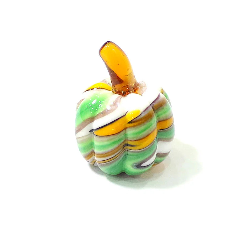 Mini Glass Pumpkin Figurines – Cute Halloween Table Ornaments, Autumn Home & Party Decorations