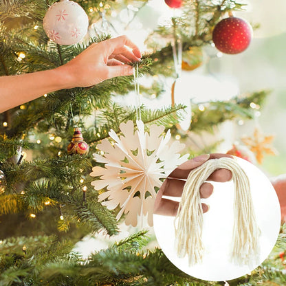 100 Pack Christmas Ornament Hanging Ropes – 20cm Gold & Silver Strings for Tree Baubles & Decorations