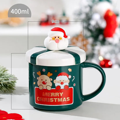Christmas Ceramic Mugs | Santa, Elk & Snowman Coffee Cups | Festive Hot Chocolate & Gift Mug Collection