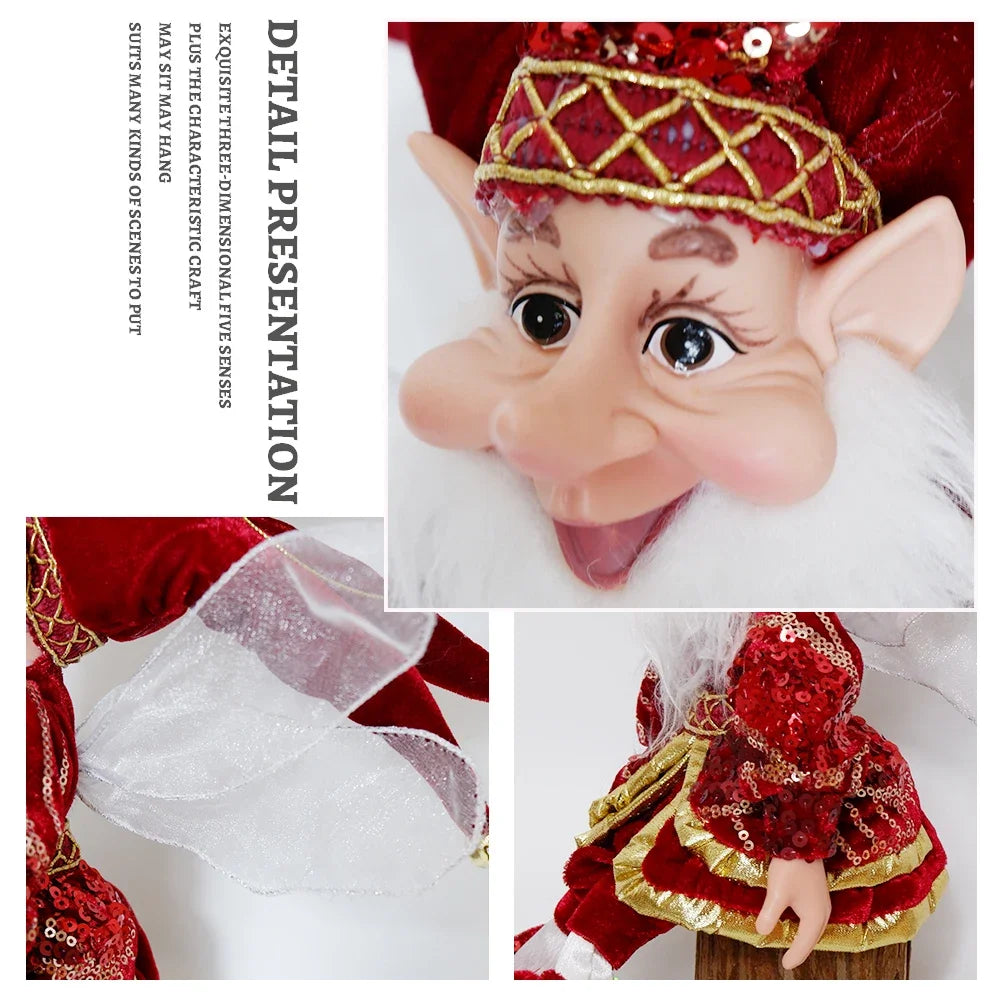 50cm Christmas Elf Doll – Festive Hanging or Standing Decoration for Home & Gifts