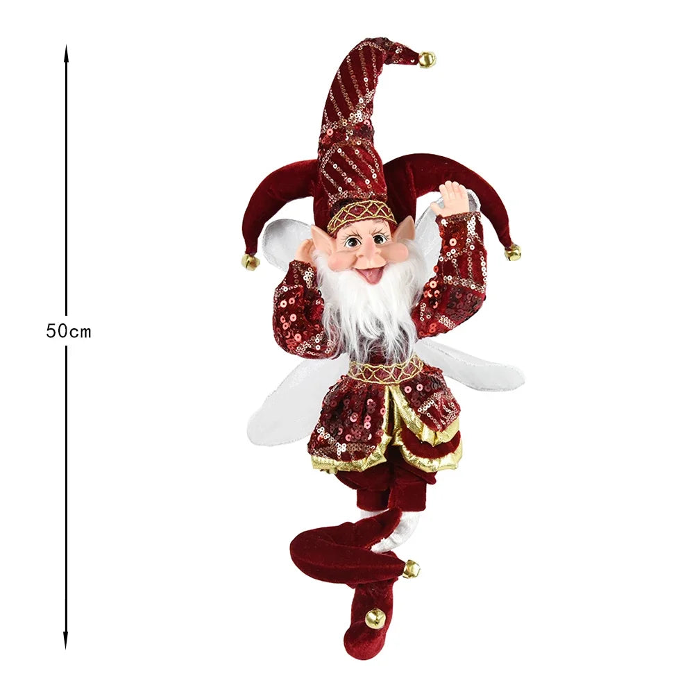 50cm Christmas Elf Doll – Festive Hanging or Standing Decoration for Home & Gifts
