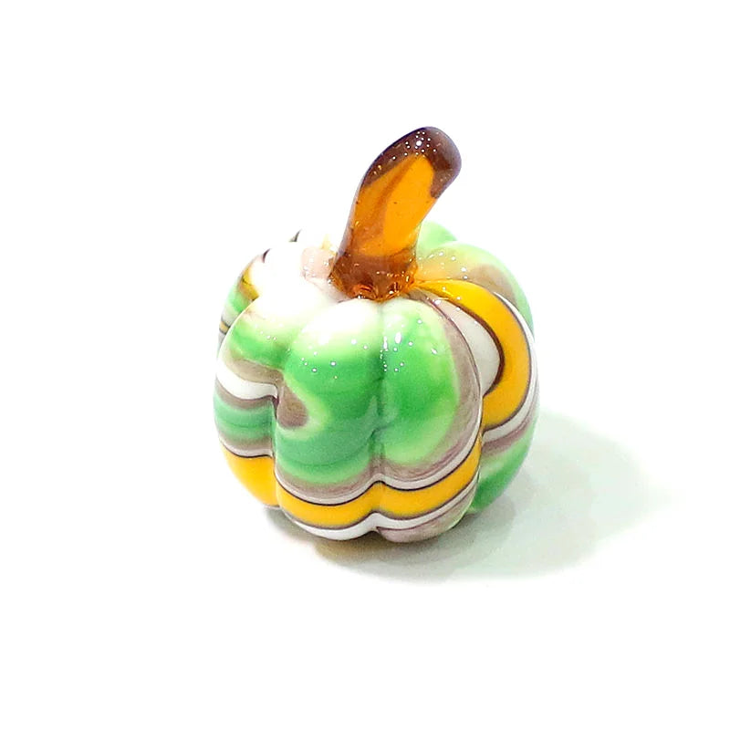 Mini Glass Pumpkin Figurines – Cute Halloween Table Ornaments, Autumn Home & Party Decorations