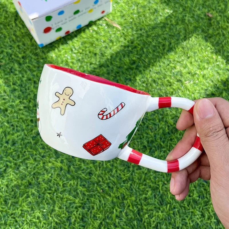 Christmas Ceramic Mugs | Santa, Elk & Snowman Coffee Cups | Festive Hot Chocolate & Gift Mug Collection