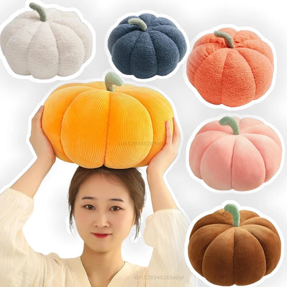Large Halloween Pumpkin Plush Pillow – Soft Stuffed Pumpkin for Holiday & Seasonal Home Décor