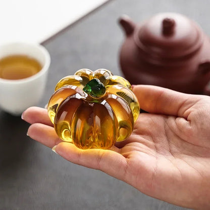 Crystal Pumpkin Ornament – Elegant Decorative Figurine for Home, Table, and Seasonal Display