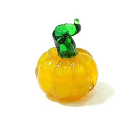 Mini Glass Pumpkin Figurines – Cute Halloween Table Ornaments, Autumn Home & Party Decorations