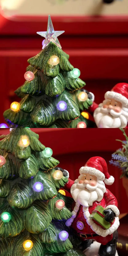 Ceramic Santa Claus & Christmas Tree Ornaments – Festive Christmas Decorations for Home