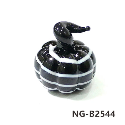 Mini Glass Pumpkin Figurines – Cute Halloween Table Ornaments, Autumn Home & Party Decorations