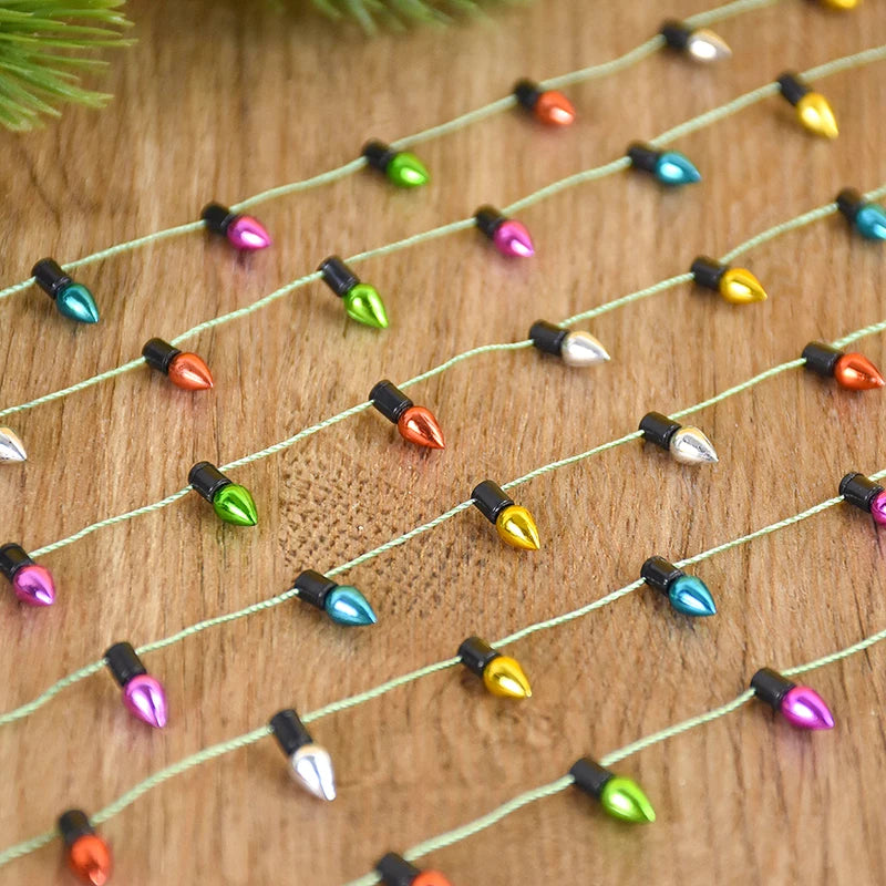 5 Metre Colourful Christmas Bulb Garland – Festive Non-LED String for Trees, Homes & Crafts