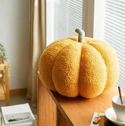 Large Halloween Pumpkin Plush Pillow – Soft Stuffed Pumpkin for Holiday & Seasonal Home Décor