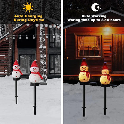 Solar Snowman Light – Outdoor Christmas Decoration | Solar-Powered LED Garden Stake for Lawn, Patio & Pathway