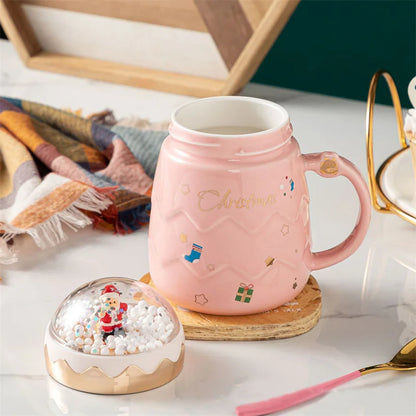 Christmas Ceramic Mugs | Santa, Elk & Snowman Coffee Cups | Festive Hot Chocolate & Gift Mug Collection