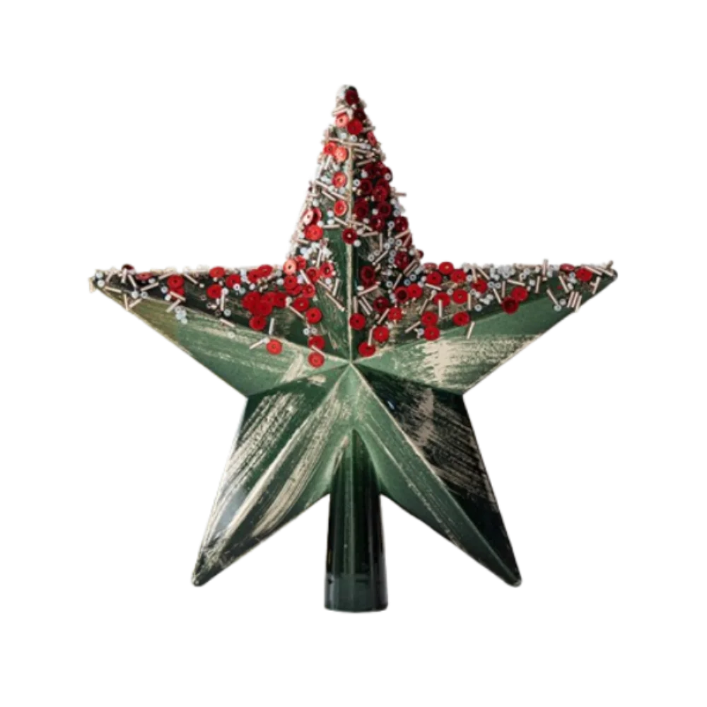 Colourful Glitter Star Tree Topper – Reusable Christmas Tree Decoration
