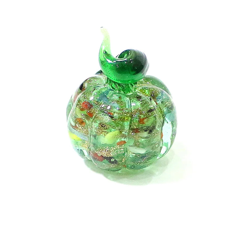 Mini Glass Pumpkin Figurines – Cute Halloween Table Ornaments, Autumn Home & Party Decorations