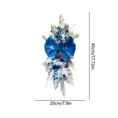 Christmas Wreath Garland – Festive Door or Window Decoration with Optional LED Lights