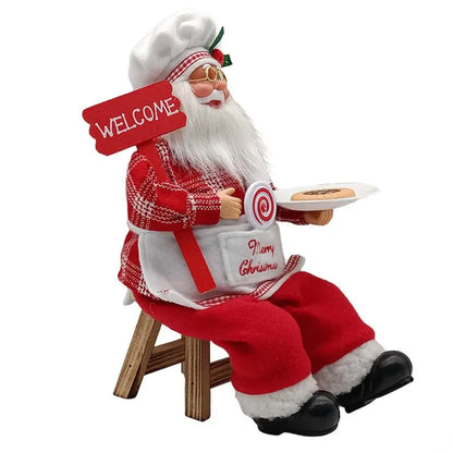 12" Standing Chef Santa Claus – Christmas Decoration & Holiday Ornament for Home