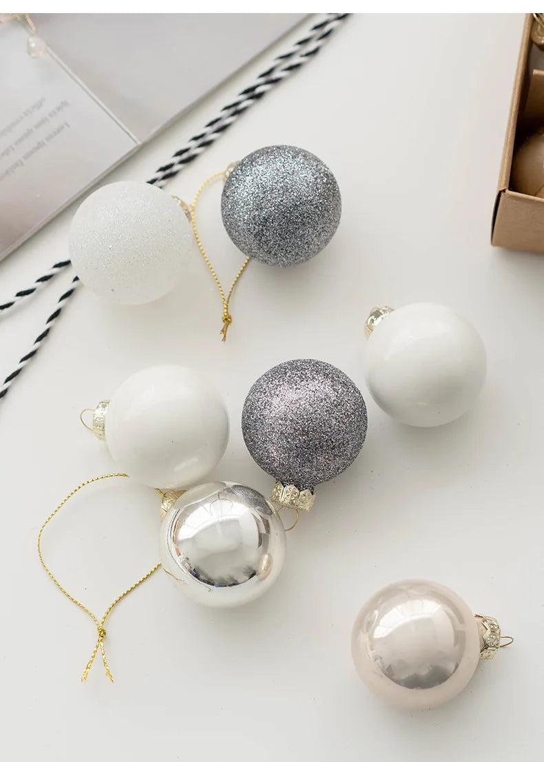 25pcs Small 4cm Champagne Glass Christmas Baubles – Mini Tree Ornaments for Xmas & New Year Party Décor