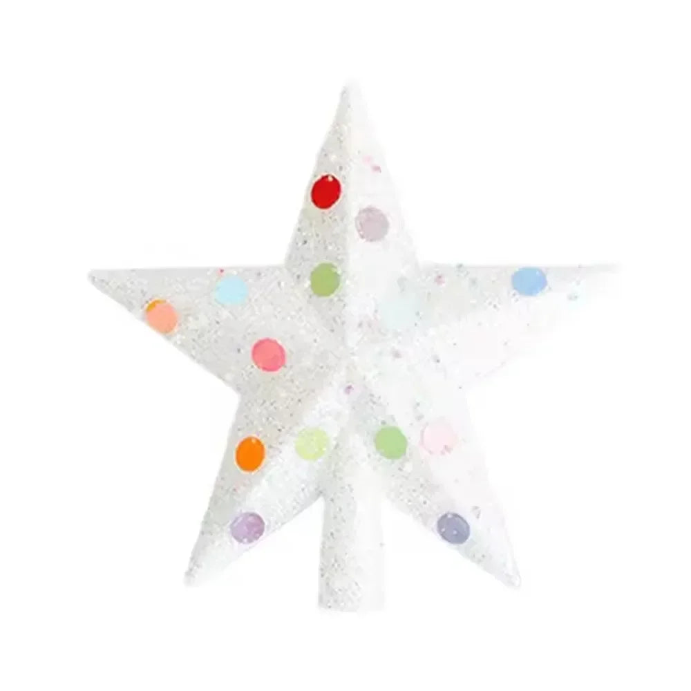 Colourful Glitter Star Tree Topper – Reusable Christmas Tree Decoration