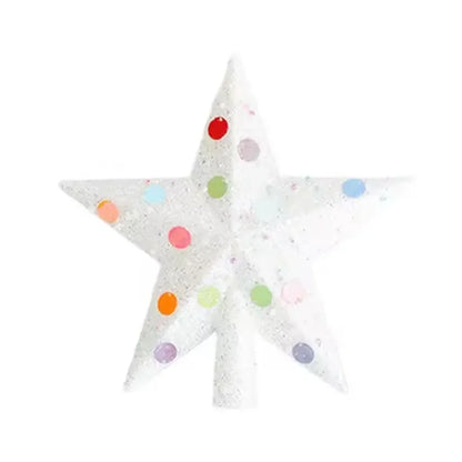 Colourful Glitter Star Tree Topper – Reusable Christmas Tree Decoration
