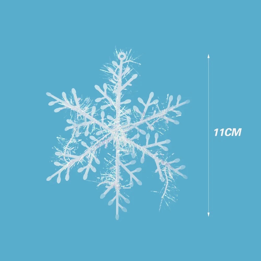 Artificial White Snowflake Christmas Ornaments | Hanging Tree & Home Decorations