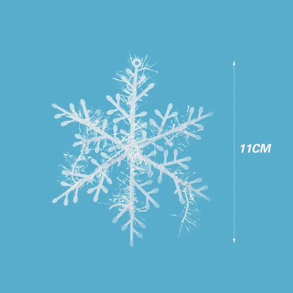 Artificial White Snowflake Christmas Ornaments | Hanging Tree & Home Decorations