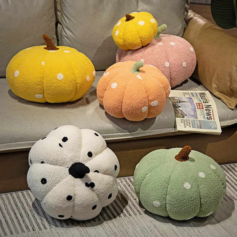 Large Halloween Pumpkin Plush Pillow – Soft Stuffed Pumpkin for Holiday & Seasonal Home Décor