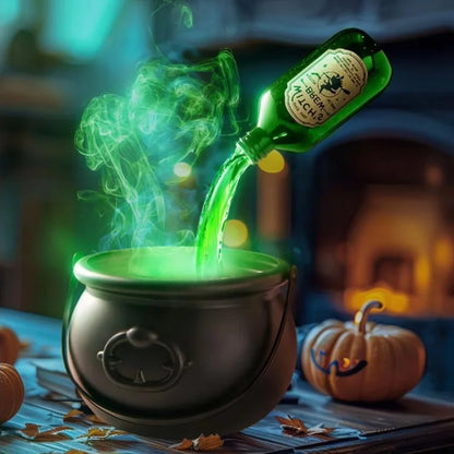 Magic Floating Bottle Diffuser – Dark Wizard Halloween Bowl Decoration for Indoor Home, Bar, and Party
