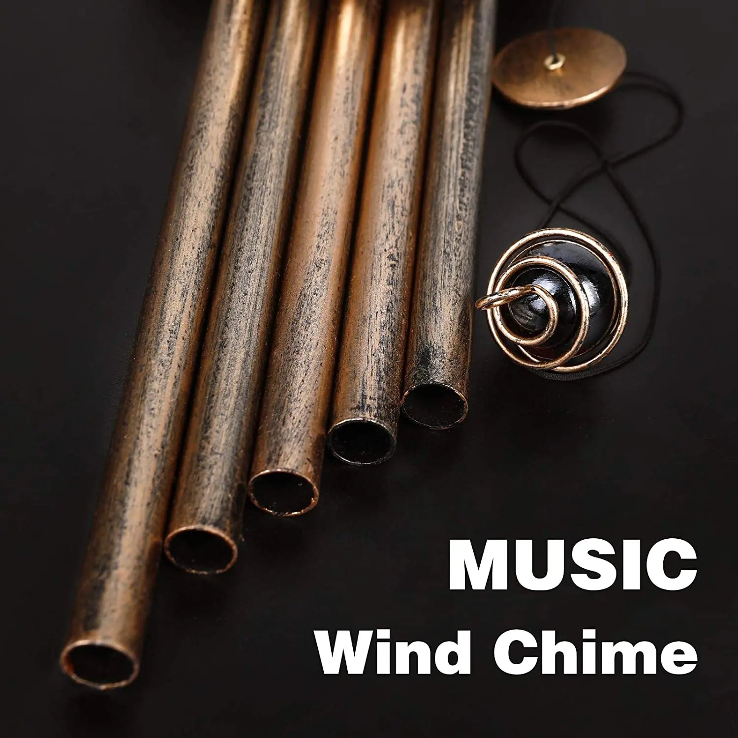 Solar Metal Wind Chimes – Moon, Sun & Stars Design, Waterproof Outdoor Glowing Wind Bells for Garden, Patio & Home Décor