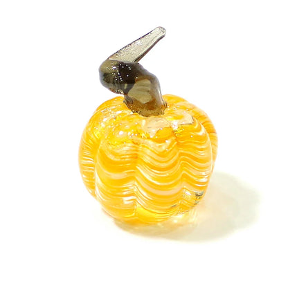 Mini Glass Pumpkin Figurines – Cute Halloween Table Ornaments, Autumn Home & Party Decorations