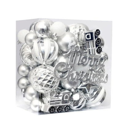 65pcs Shatterproof Christmas Baubles – Painted Tree Ornaments for Xmas & New Year