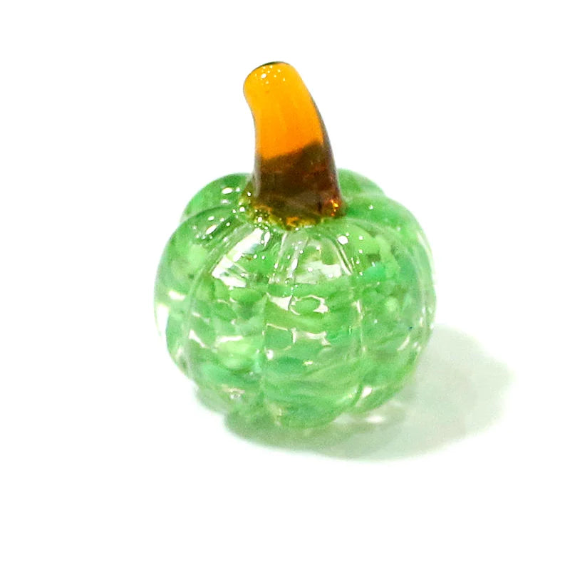 Mini Glass Pumpkin Figurines – Cute Halloween Table Ornaments, Autumn Home & Party Decorations