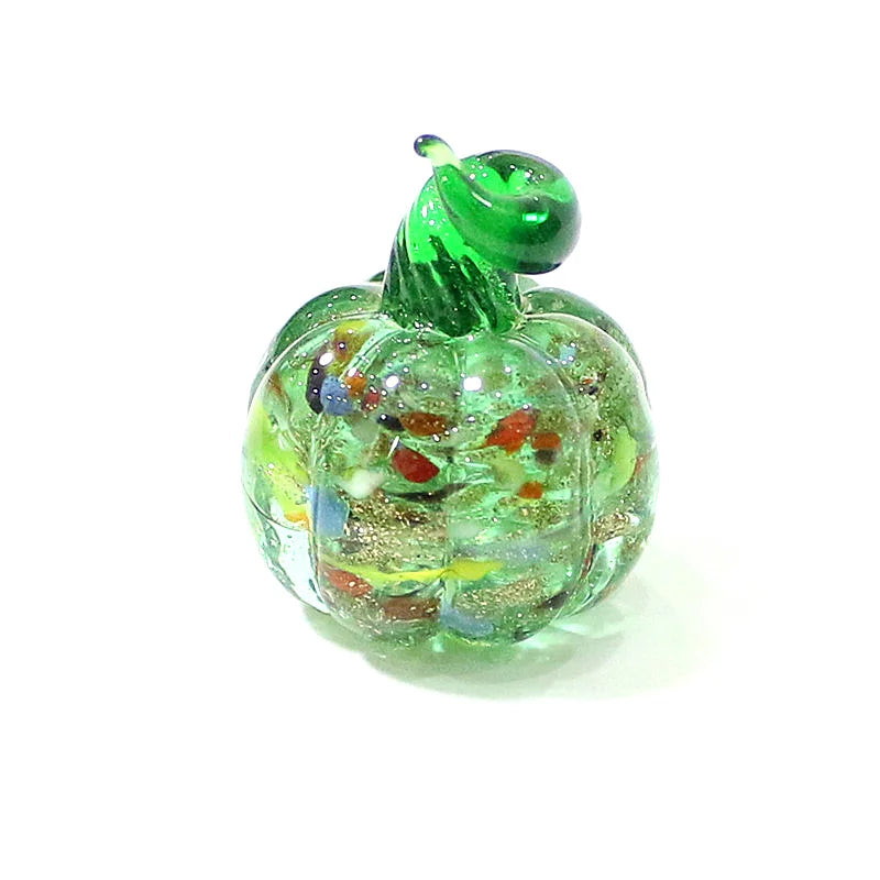 Mini Glass Pumpkin Figurines – Cute Halloween Table Ornaments, Autumn Home & Party Decorations