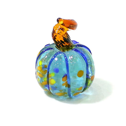 Mini Glass Pumpkin Figurines – Cute Halloween Table Ornaments, Autumn Home & Party Decorations